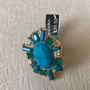 NWT Banana Republic Turquoise Ring